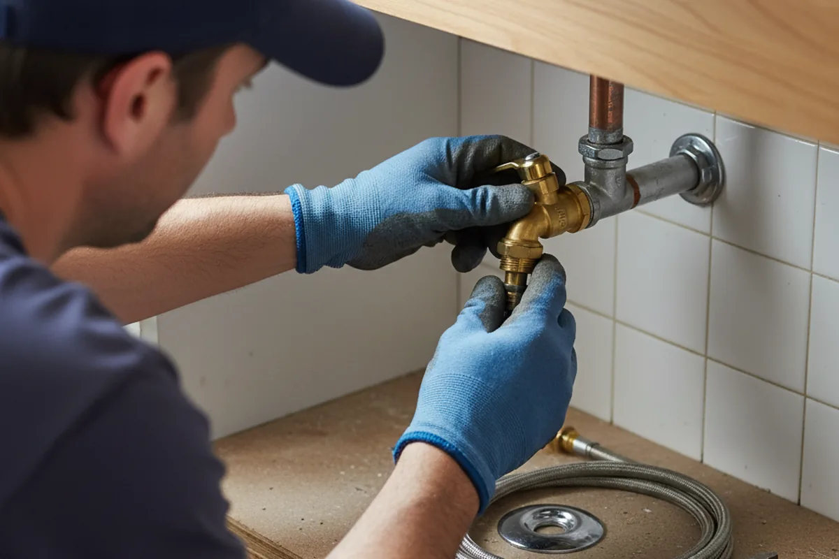 Shutoff valve and fitting work during Emergency Plumbing in Kingman